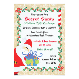 secret santa invitation template