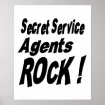 Secret Service Agents Rock! Poster Print