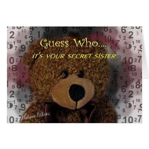 Secret Sister Card Any Occasion Zazzle