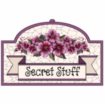 "Secret Stuff" - Decorative Sign - 16 photo sculptures by ArtbyJean "Secret Stuff" - Decorative Sign - 16 photo sculptures