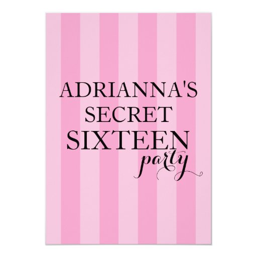 secret surprises secret sweet sixteen pink stripes 5x7 paper secret surprises secret sweet sixteen pink stripes 5x7 paper