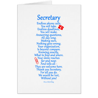 thank secretary card greeting cards doctors doctor appreciation poems gifts zazzle