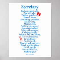 Secretary  Thank You Posters