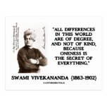 Secreto de la unicidad de Vivekananda del Swami to Tarjetas Postales