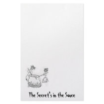 Secret's in the Sauce Personalized Stationery