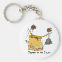 Secret's in the Sauce-Stick Figure Chefs Keychains