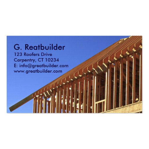 Section of framing business card templates (front side)