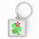 Secular Humanist &amp; Atheist Symbol Flowers Key Chains