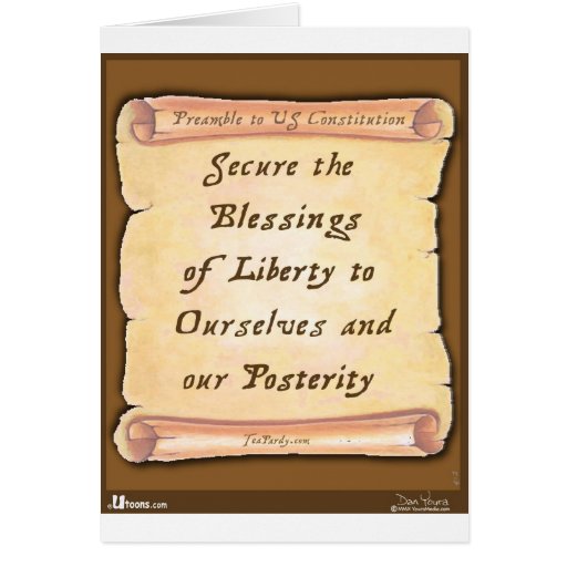 Secure Blessings of Liberty Card Zazzle