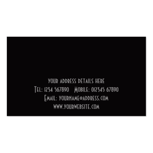 Security Business Card (back side)