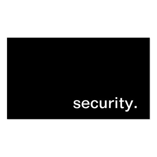 Security Business Card