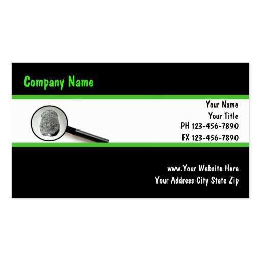 Security Business Cards (front side)