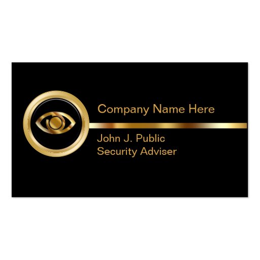 Security Business Cards (front side)