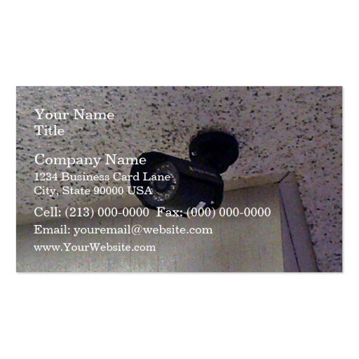 Security camera business card templates (front side)