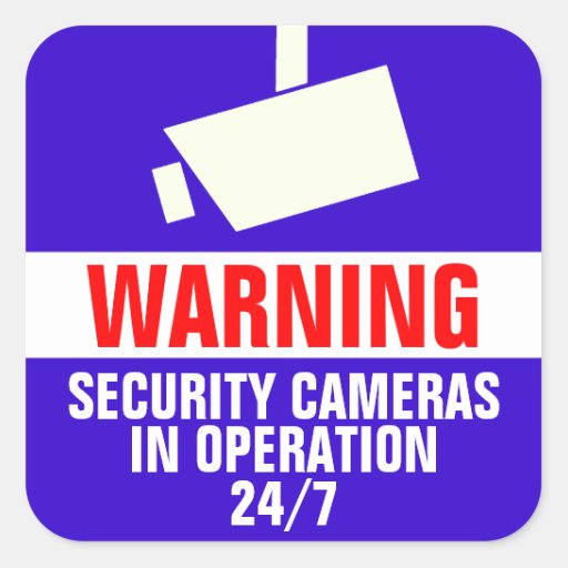 Security Camera Warning Stickers 