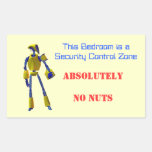 Security Control Zone Rectangular Stickers