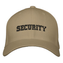 SECURITY embroidered hats