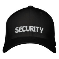 SECURITY embroidered hats