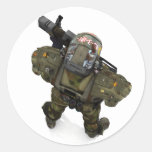Security Guard Round Stickers