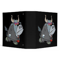 security guard tough bull cartoon 3 ring binders
