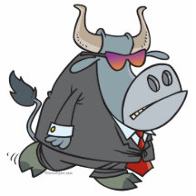 security guard tough bull cartoon cut outs