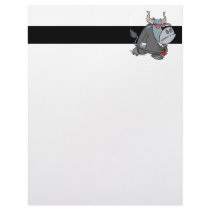 security guard tough bull cartoon customized letterhead