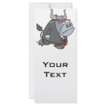 security guard tough bull cartoon personalized rack card