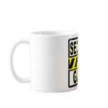 SECURITY GUARD WARNING SIGN mugs