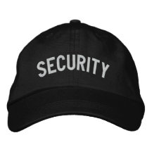Security Hats Embroidered Baseball Caps