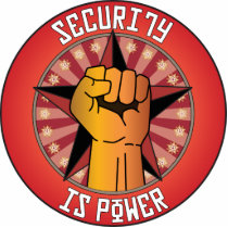 Security Is Power photo sculptures