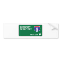Security Next Exit bumper stickers by whatitis Security Next Exit bumper stickers