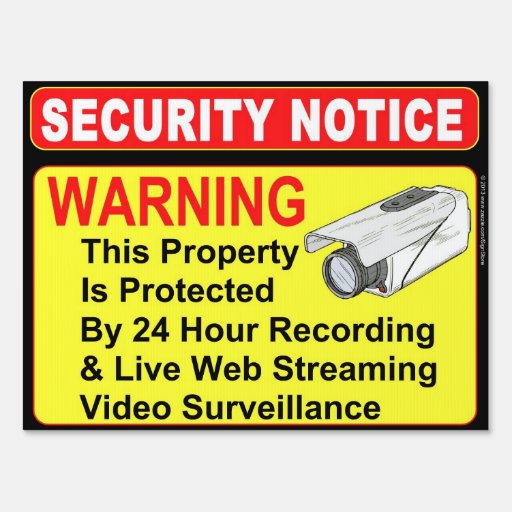 SECURITY Notice Surveillance Sign | Zazzle