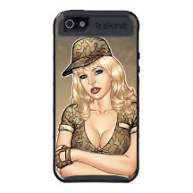Security or Military Pinup in Camo by Al Rio iPhone 5 Cases