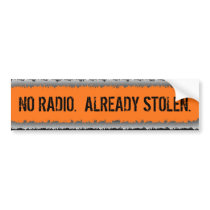 Security radio humor bumpersticker bumper stickers