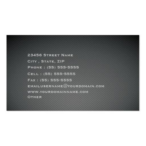 Security Service Business Business Card (back side)