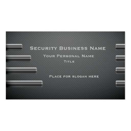 Security Service Business Business Card (front side)