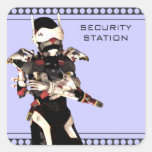 Security Station Square Sticker
