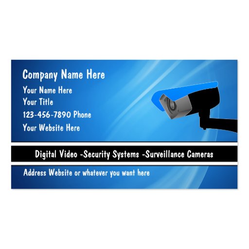 Security System Business Cards (front side)