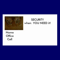SECURITY when  YOU NEED it!, business cards