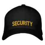 Security Yellow and Black Hat embroidered hats