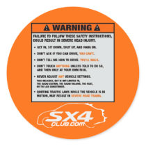 Sedan Warning Sticker by rovert97 Sedan Warning Sticker