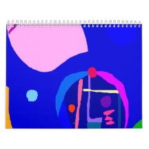 Sedate Clock Cherry Petal Fortune Telling Wall Calendar