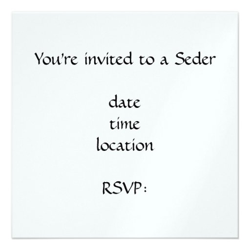 Seder Invitation