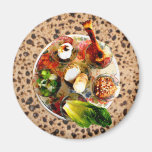 Seder Plate & Matzah Refrigerator Magnet