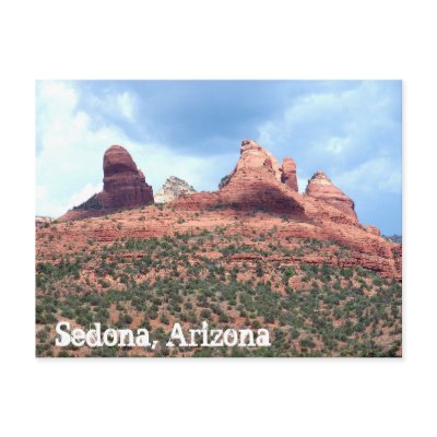 Sedona Arizona Red Desert Postcard Southwest Art from Artist Rick Short : postcards southwest desert postcard