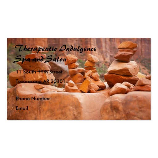 Sedona Rocks in Balance Business Cards (front side)