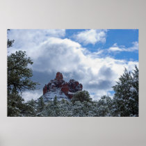 Sedona Snow Falls on Bell Rock 2814 Print