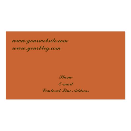 Sedona Valley Business Card Templates (back side)