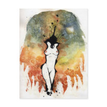 artsprojekt, female, nude, breasts, watercolor, ink, woman, girl, tchotchke, Freestyle music, tshatshke, trio (music), gamine, New York City, tchotchkeleh, record producer, tsatske, dance-pop, couplet, urban contemporary, widow woman, house music, prickteaser, C C Music Factory, chachka, Michelle Visage, ball-buster, Idalis DeLeon, ball-breaker, maenad, bachelor girl, b-girl, distich, nullipara, bluestocking, bas bleu, grass widow, jilt, materfamilias, lady friend, Postcard with custom graphic design