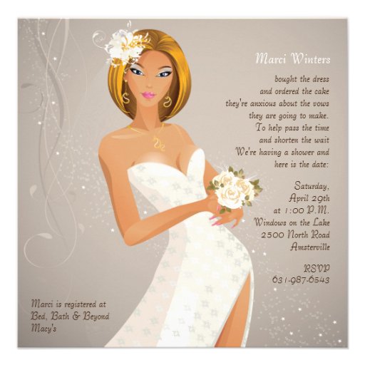 Seductive Bride - Bridal Shower Invitation